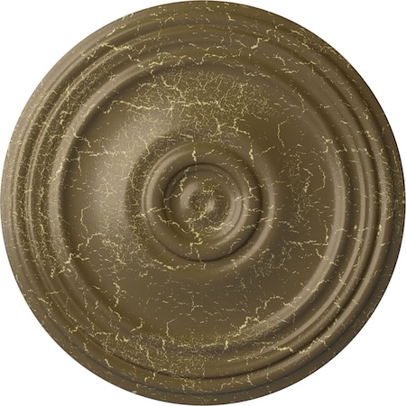Ekena Millwork Reece Ceiling Medallion (Fits Canopies up to 6 3/4"), 21"OD x 1 1/4"P, Mississippi Mud Crackle CM21REMMC
